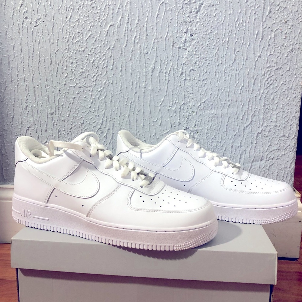 Nike Air Force 1 ‘07, All White, Never Worn, Mens